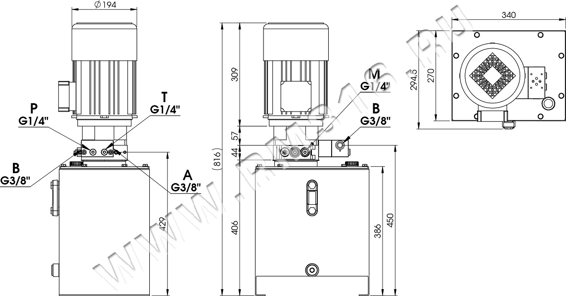 Насосная маслостанция высокого давления (компактная) Tecfluid